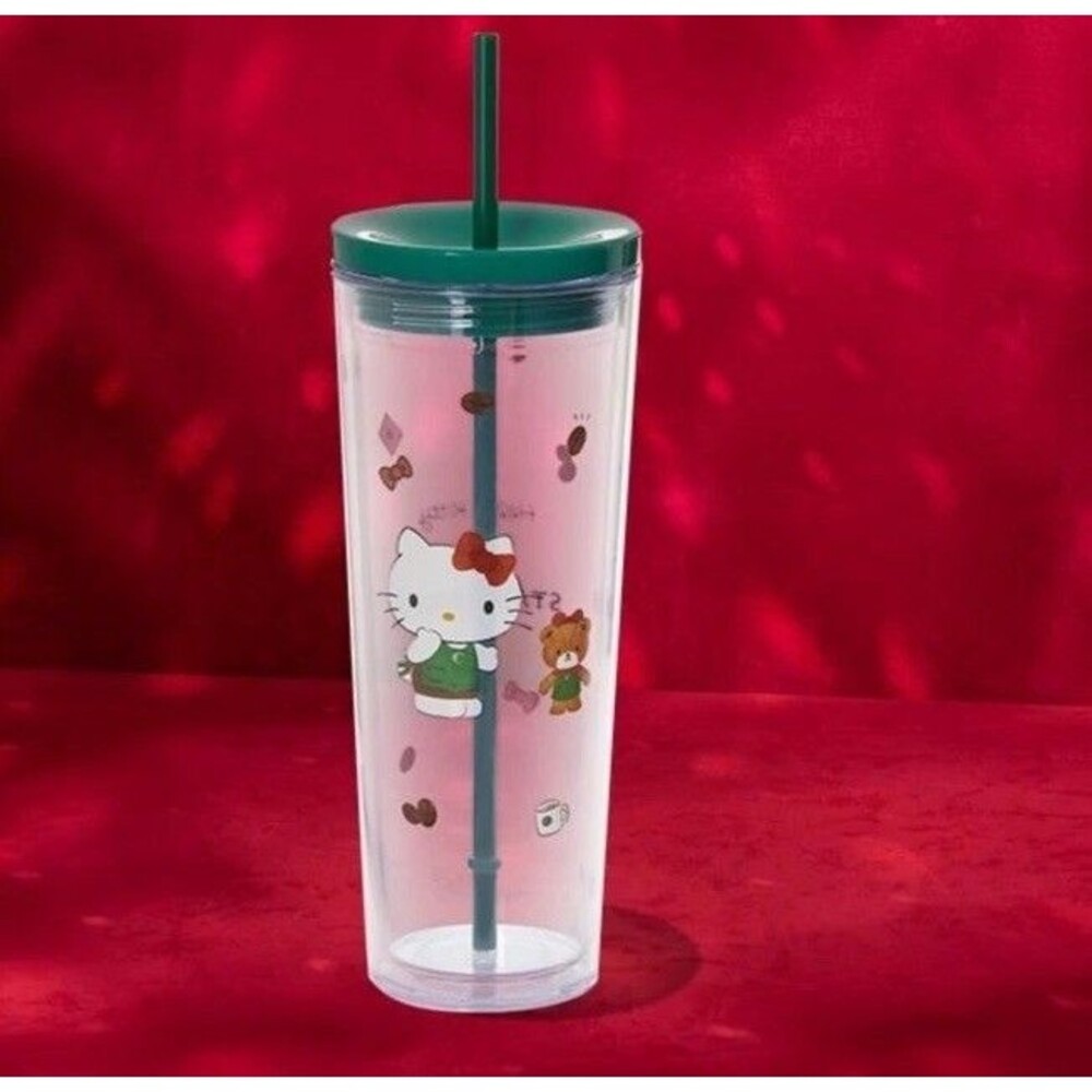 STARBUCKS HELLO KITTY COLD CUP 24 FL. OZ. 2025 XMAS